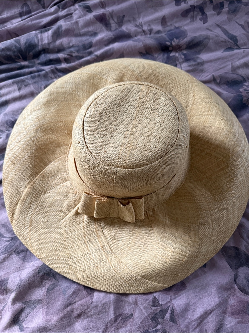 Women’s Wide-Brim Sun Hat - Cream Straw Style
